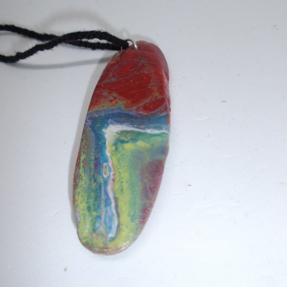 Wearable Art Rainbow Driftwood Necklace